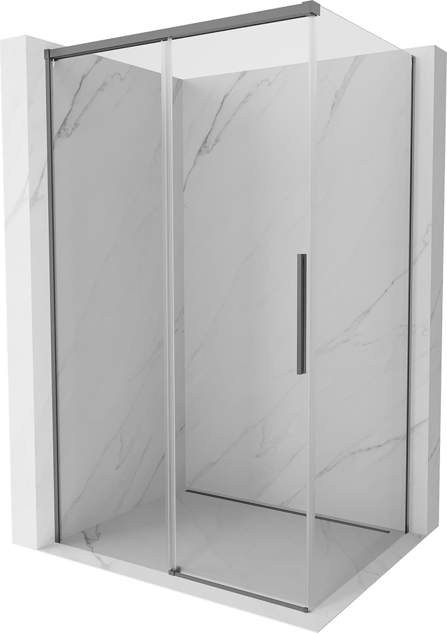 Mexen Rox kabina prysznicowa rozsuwana 150 x 120 cm, transparent, gun metal - 8C2-150-120-95-00