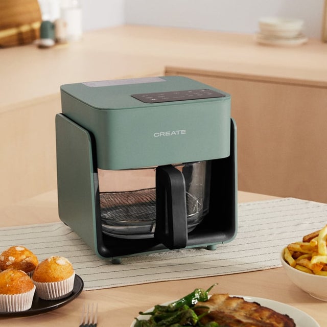 AIR FRYER STUDIO CRYSTAL – Szklana frytkownica powietrzna 4,2 l z funkcją gotowania na parze, 1300 W