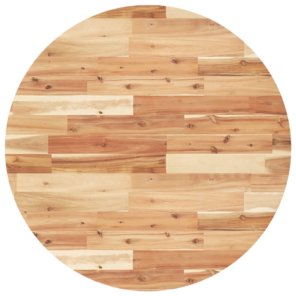 Tablero de mesa redondo madera maciza de acacia ?80x2 cm- COMFORTXL ...