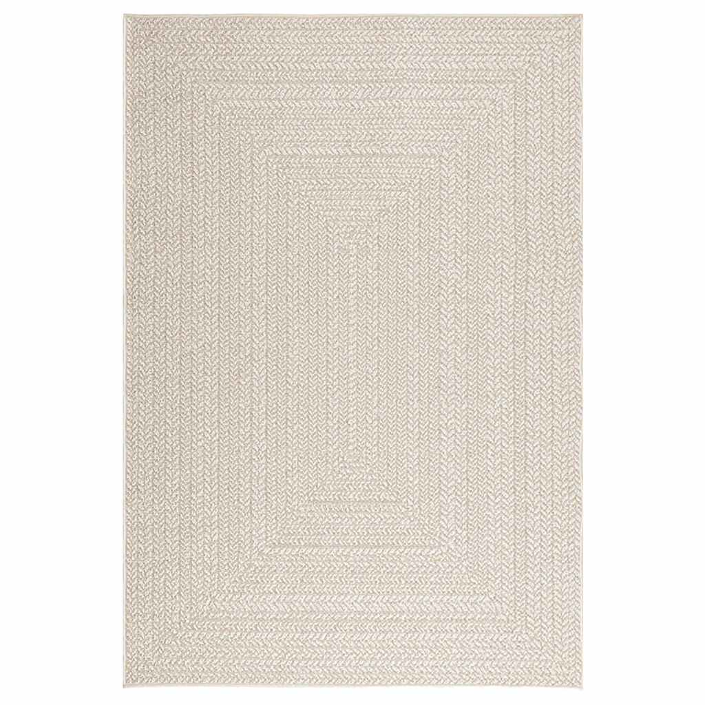 Tapete ZIZUR creme 140x200cm aspeto de juta interior e exterior vidaXL - 3