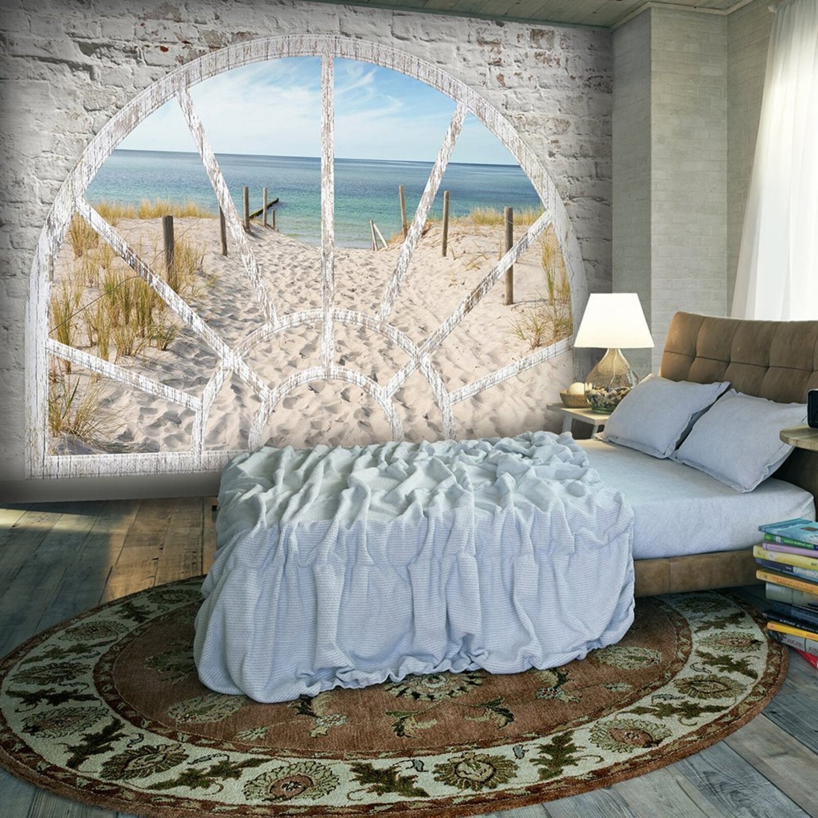 Tableau Fenêtre Vue Mer - Toile Imprimée 3D Pour Salon, Chambre Ou Bureau