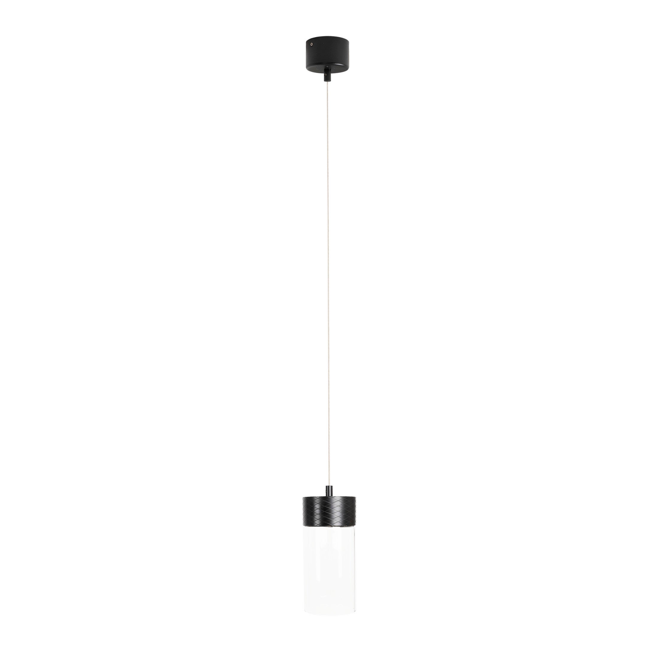 Lampa sufitowa szklana LED FUSION 7W ciepła 477lm metal czarna wym:150x7,5x7,5cm IP20 Maxlight - 3