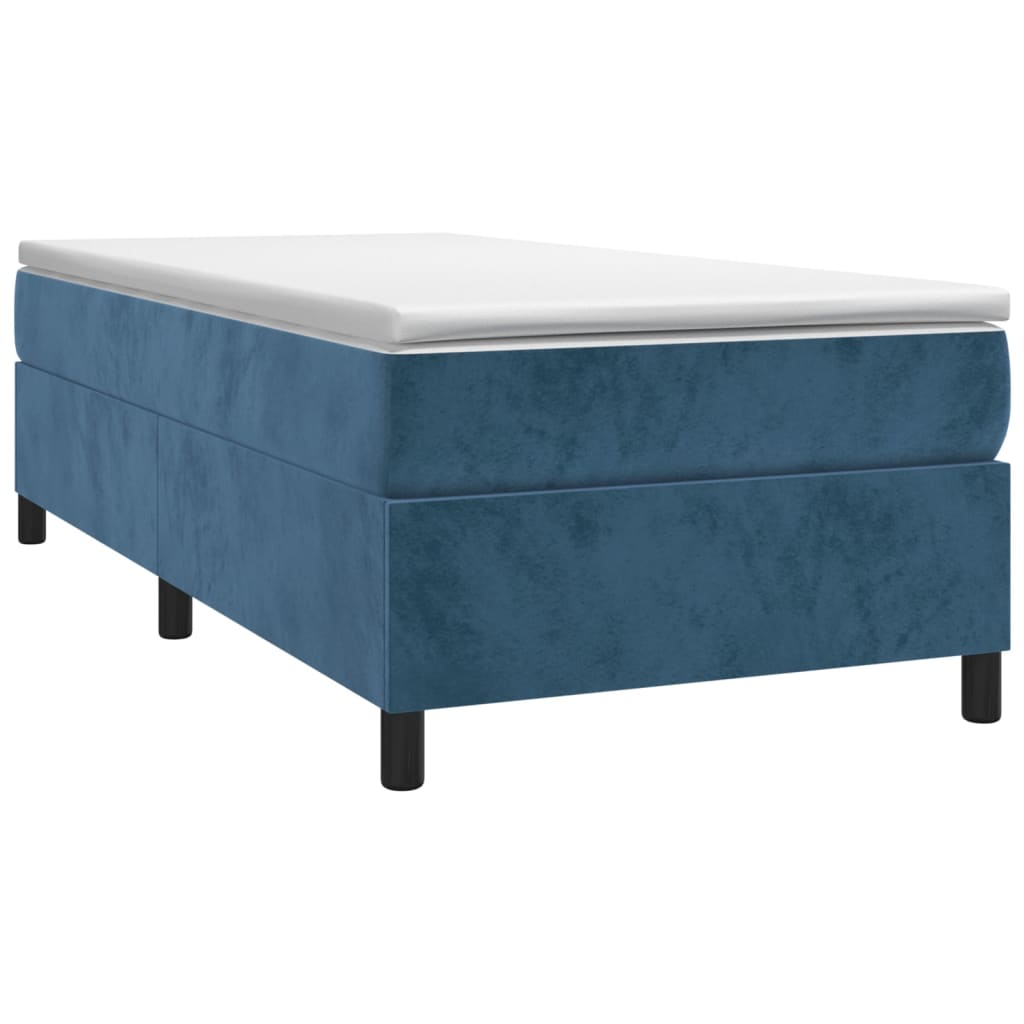Sommier à lattes de lit avec matelas Bleu foncé 100x200 cm — COMFORTXL - 3