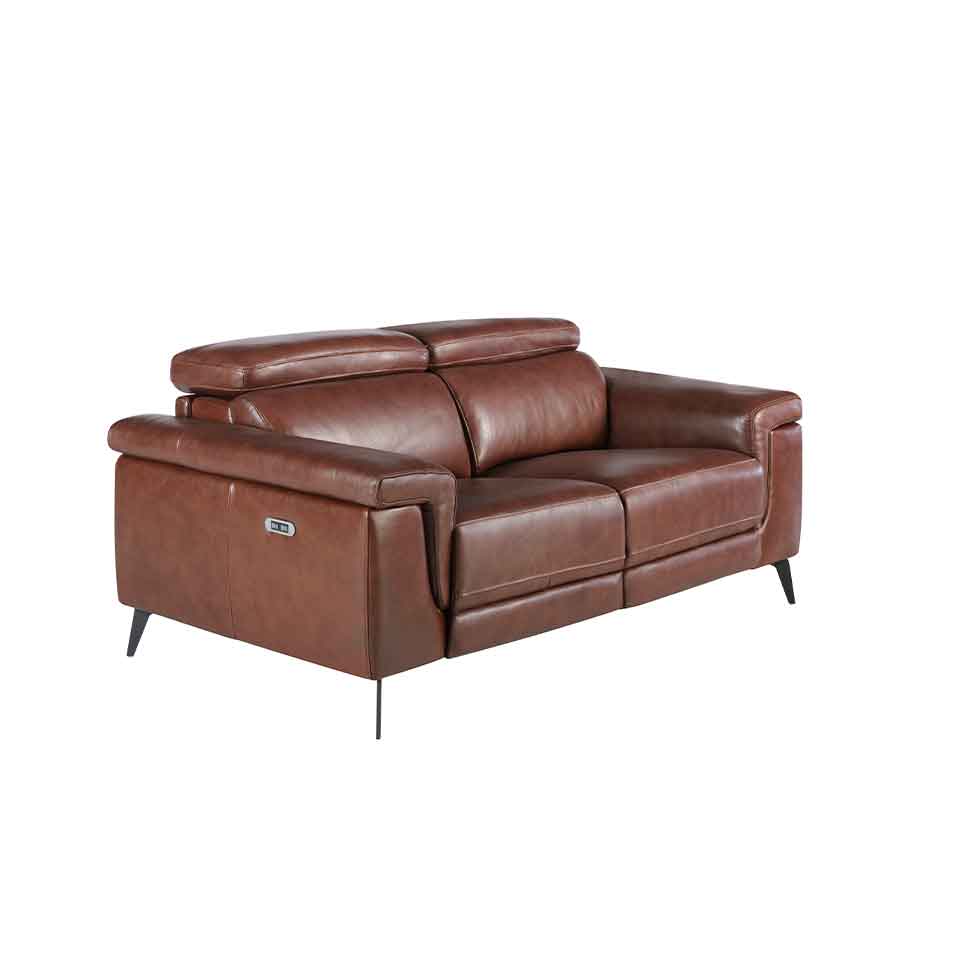 Sofá 2 plazas tapizado piel vacuno 170 x 103 x 99 cm.