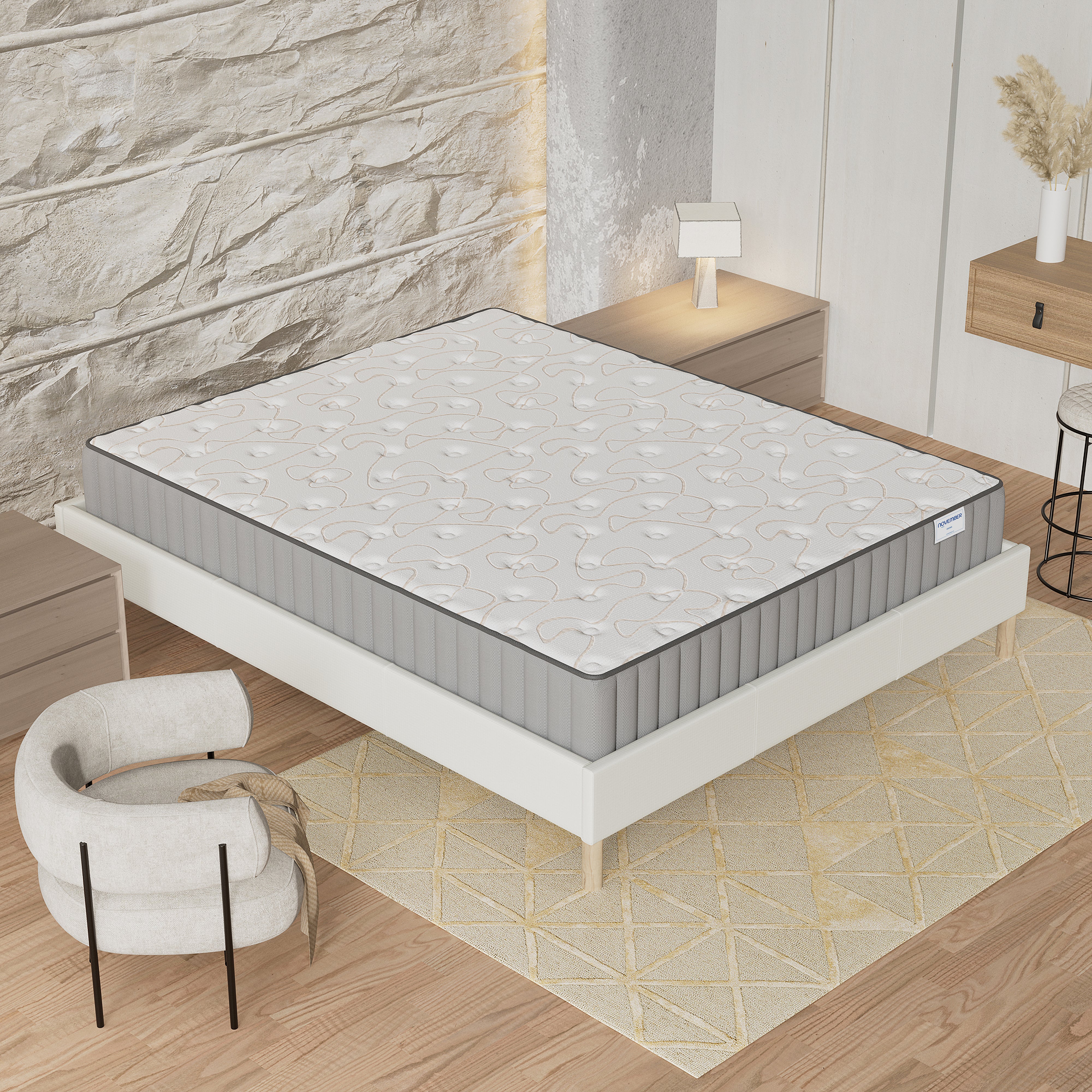 Matelas mousse 140x190 cm accueil mémoire de forme, épaisseur 22cm - 3