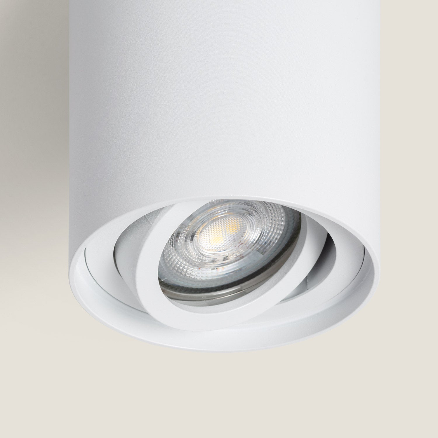 Plafonnier Aluminium Quartz Blanc, Blanc, Aluminium, GU10, IP20, 110 mm x Ø80 mm - 4