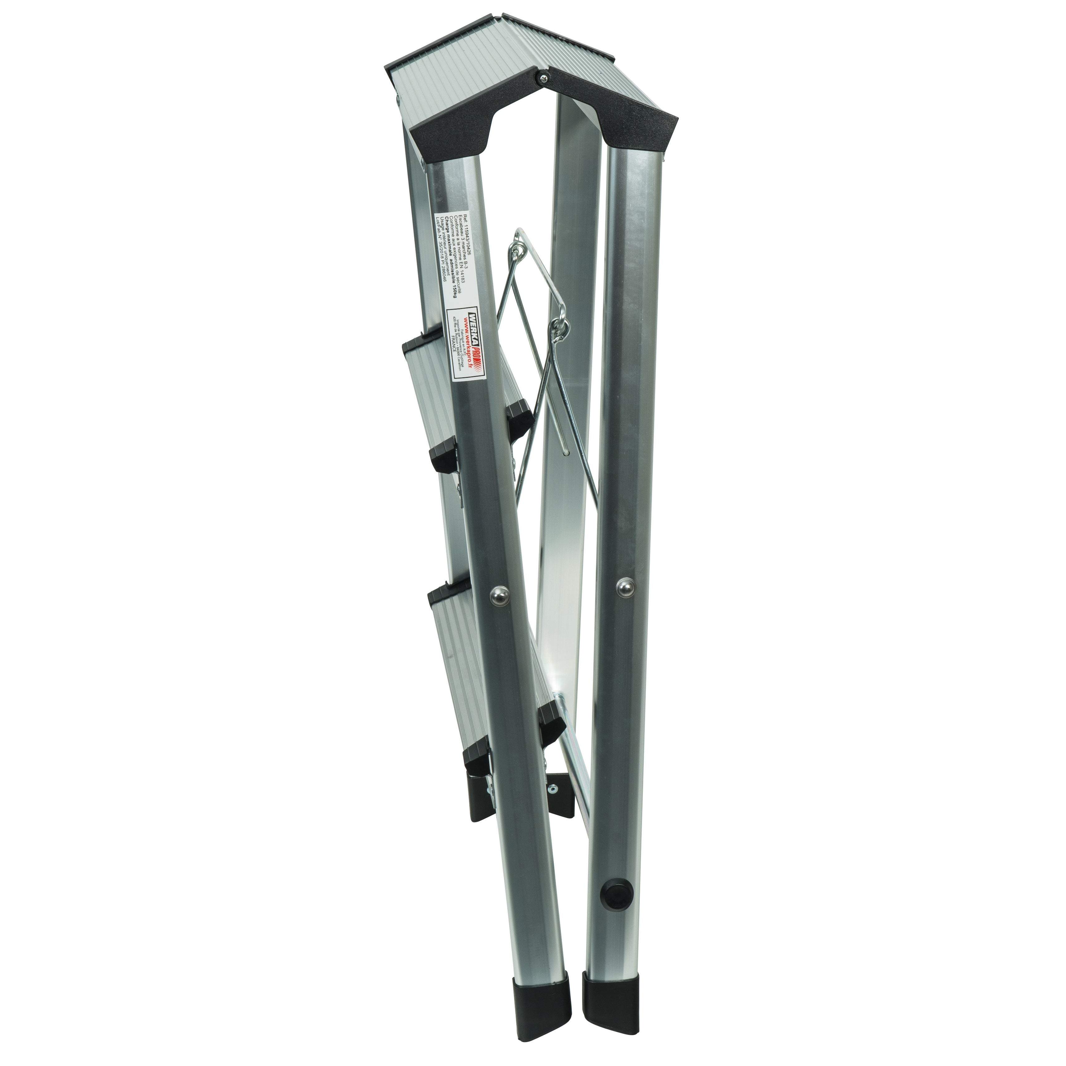 Marchepied pliable en aluminium 3 marches WERKA PRO - 5