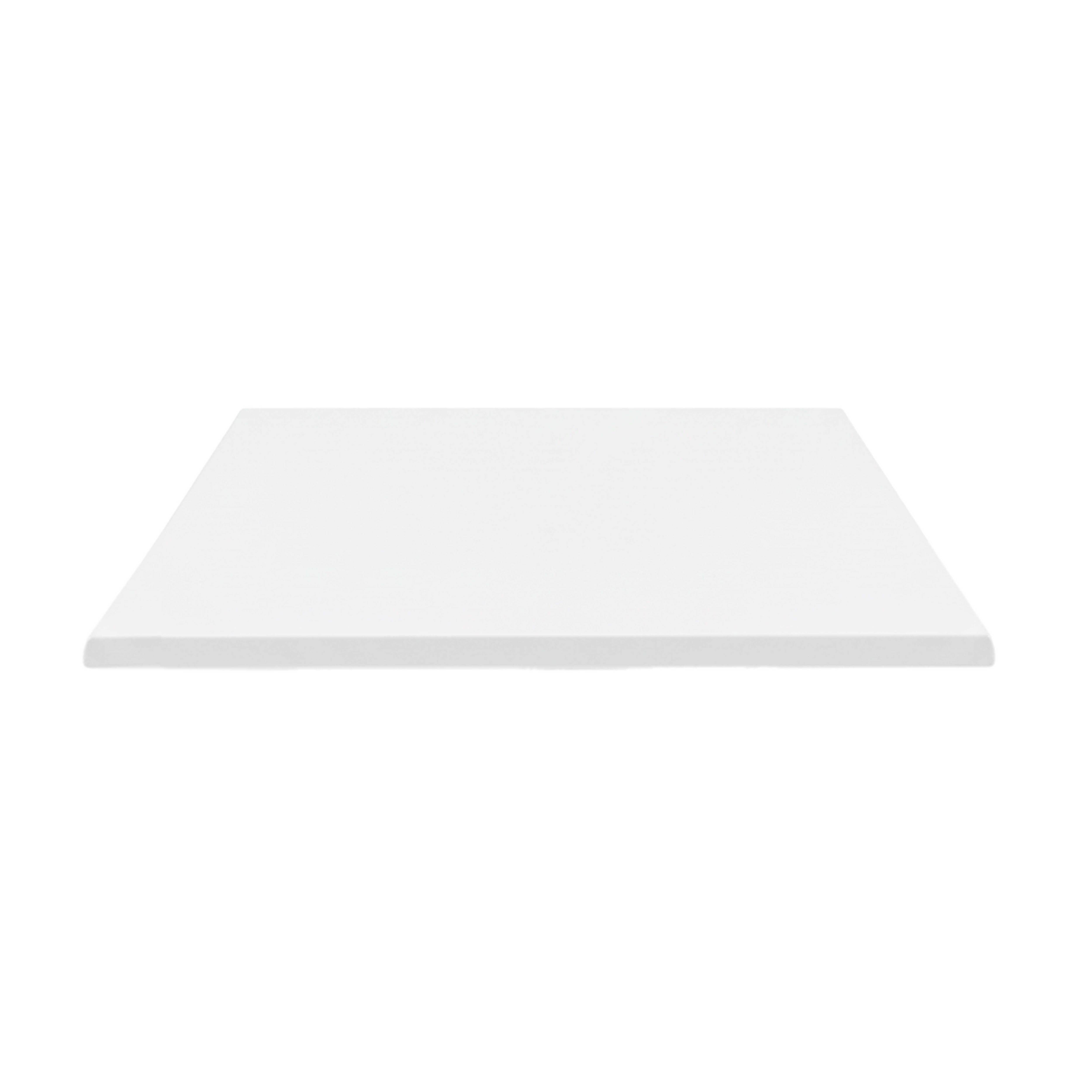 Plateau de table carré stratifié 60 x 60 cm blanc - 3
