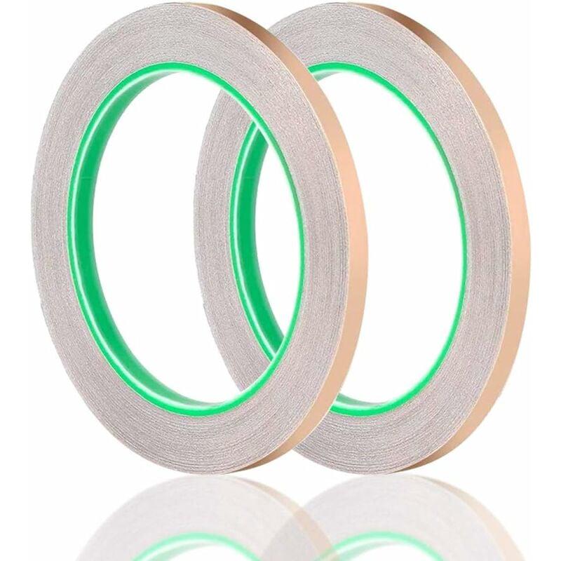 Ruban De Feuille De Cuivre Double Conducteur - 65 Pieds (~20 M) - Pratique Pour Bricolage