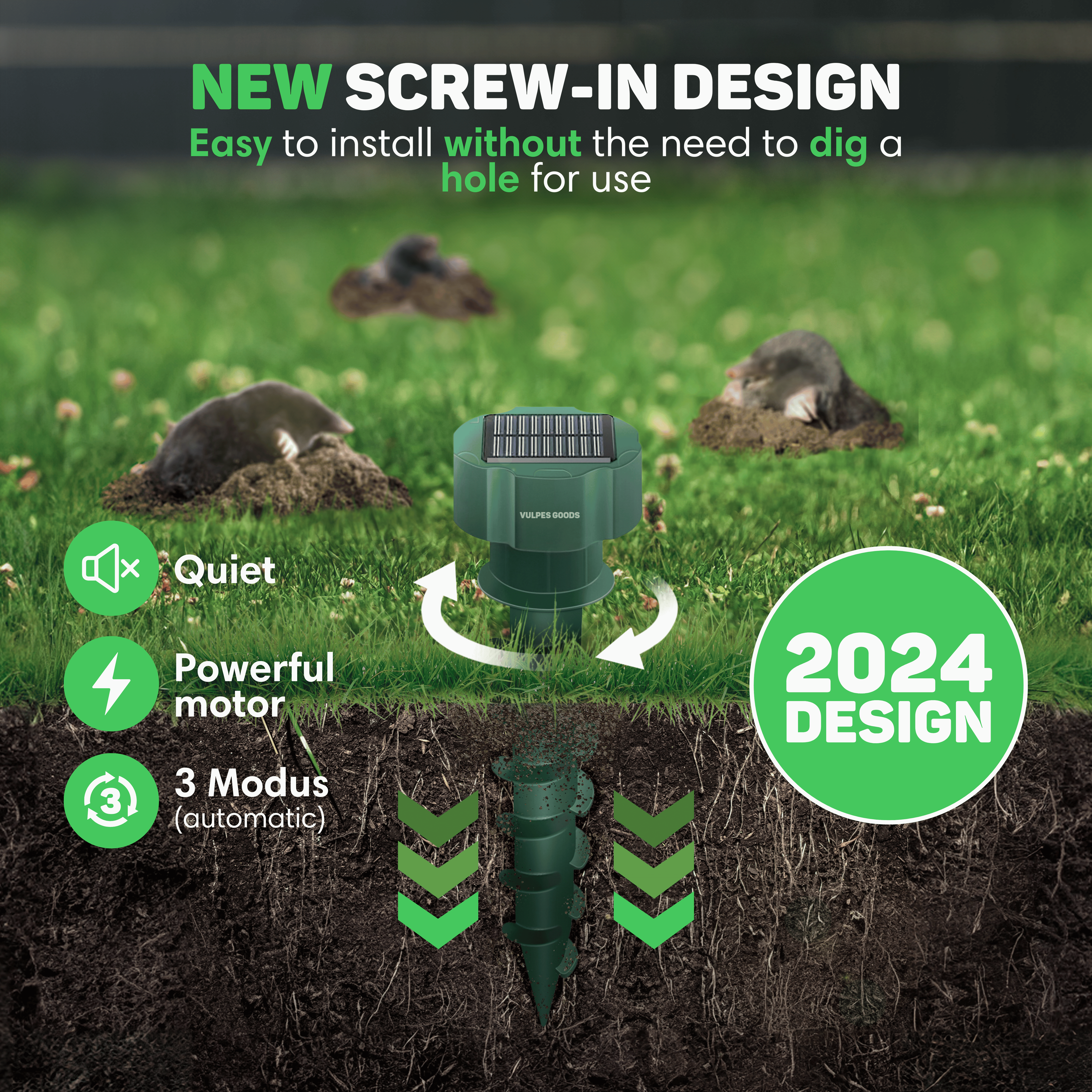 Shiptree Anti Taupe Lot De 4PCS, Répulsif Taupe Vibration Et