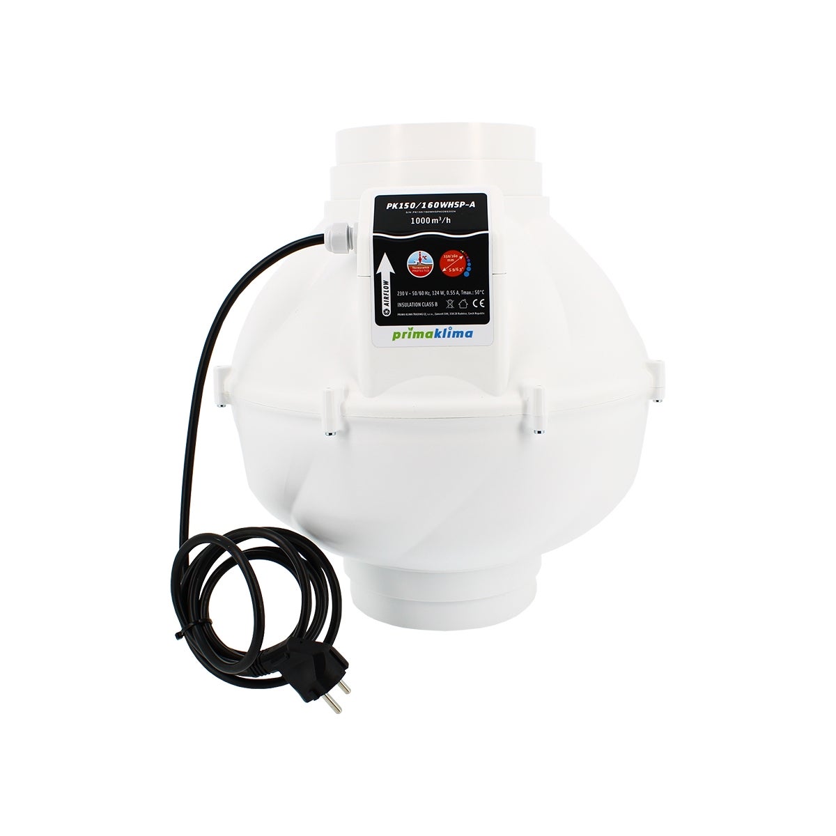 Extracteur d'air 1000m3/h 1 vitesse diamètre 150/160 mm Prima — free download