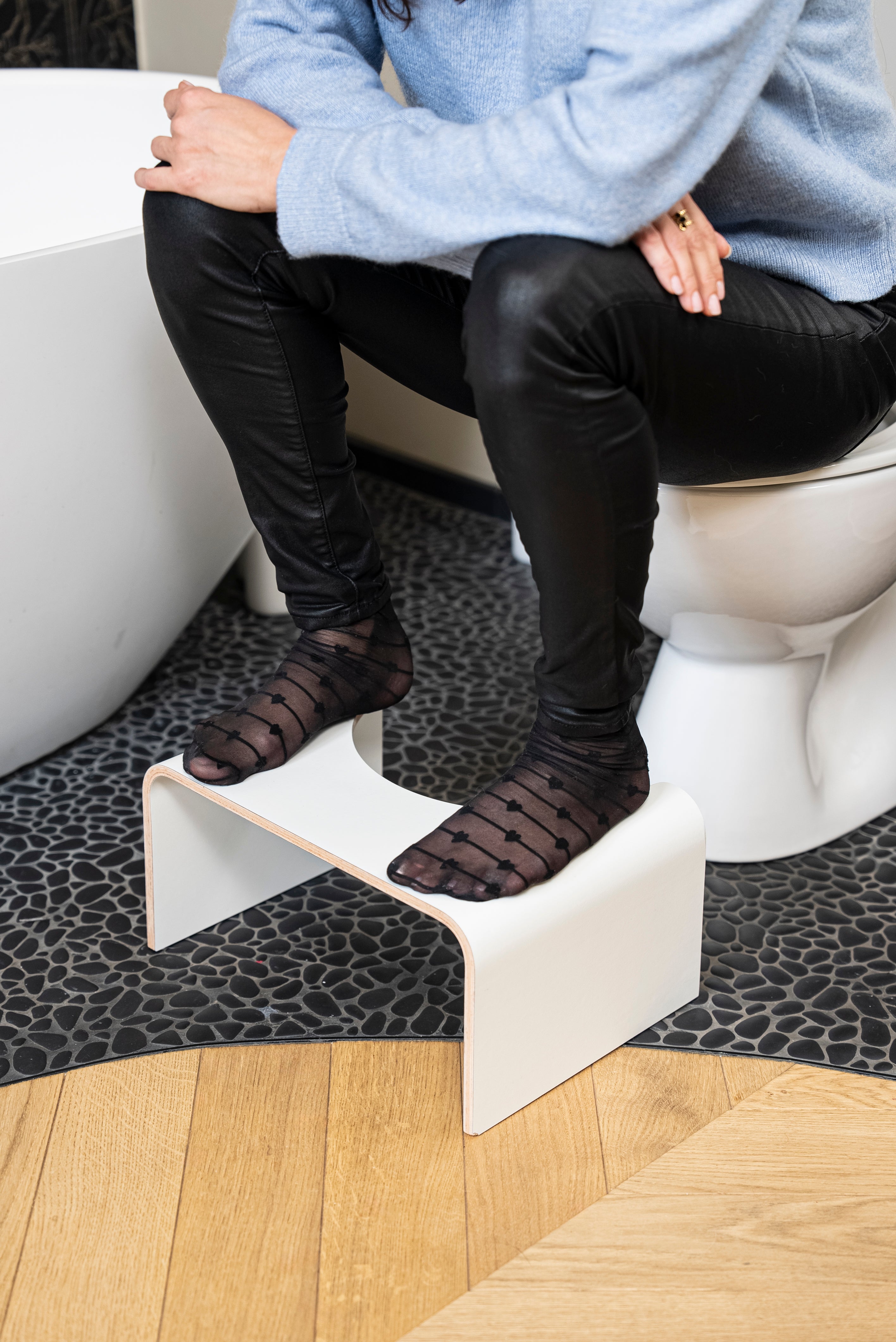 Tabouret Physiologique de Toilette en Bois & Stratifié - 3