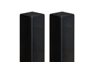 Lot de 2 poteaux en fer DARIO 6x6cm H.170cm Noir Mat