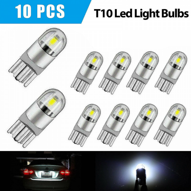 Lot 4 Ampoules LED 194 168 2825 W5W T10 6000K Blanc – 24 SMD 3014 CANBUS Pour Voiture Intérieur & Plaque
