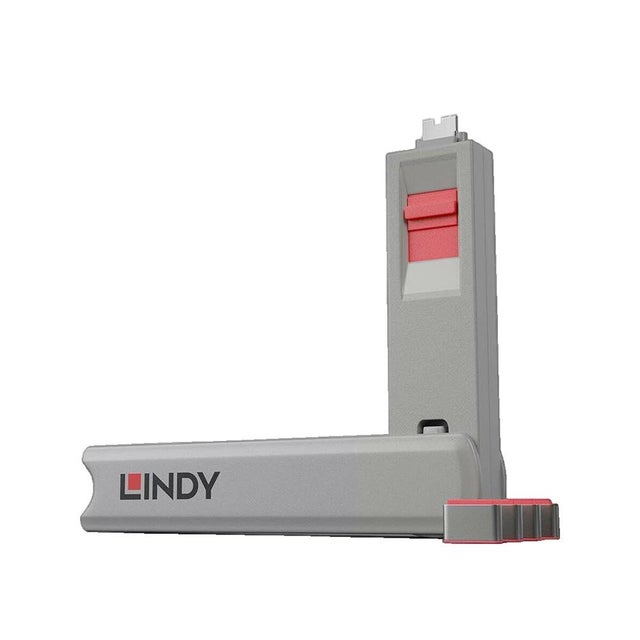 Lindy 40425 bloqueur de port Bloqueur de port + clé USB Type-C Rose 5 pièce(s)