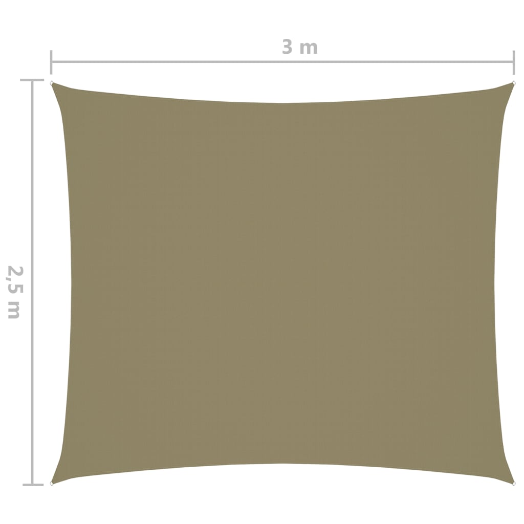 Ombrellone in tessuto vela rettangolare tessuto oxford 2,5 x 3 m beige 02_0009549 - 6