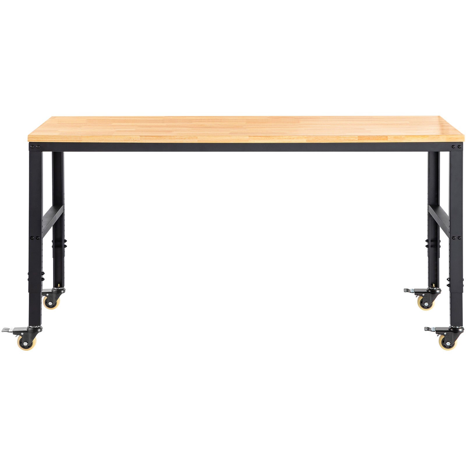 Banco de trabalho 122x51 cm,SucceBuy Altura ajustável,Banco prático com rodízios e tomada de corrente - 3