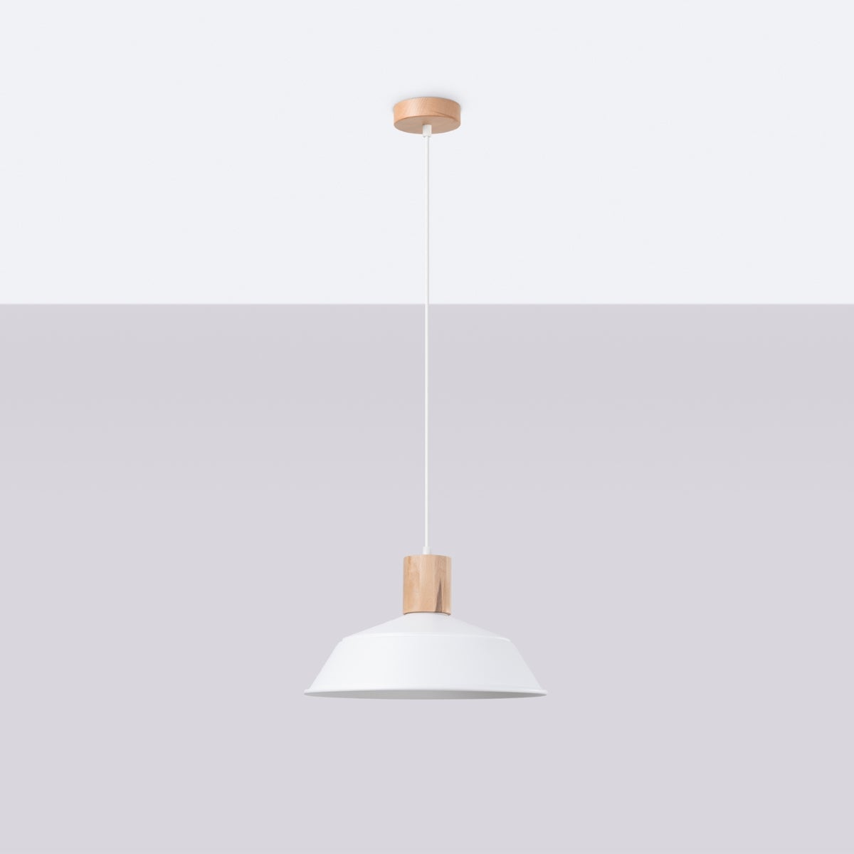 Lampa wisząca FANOVA biała LED 4000K - 34x34x120cm Sollux