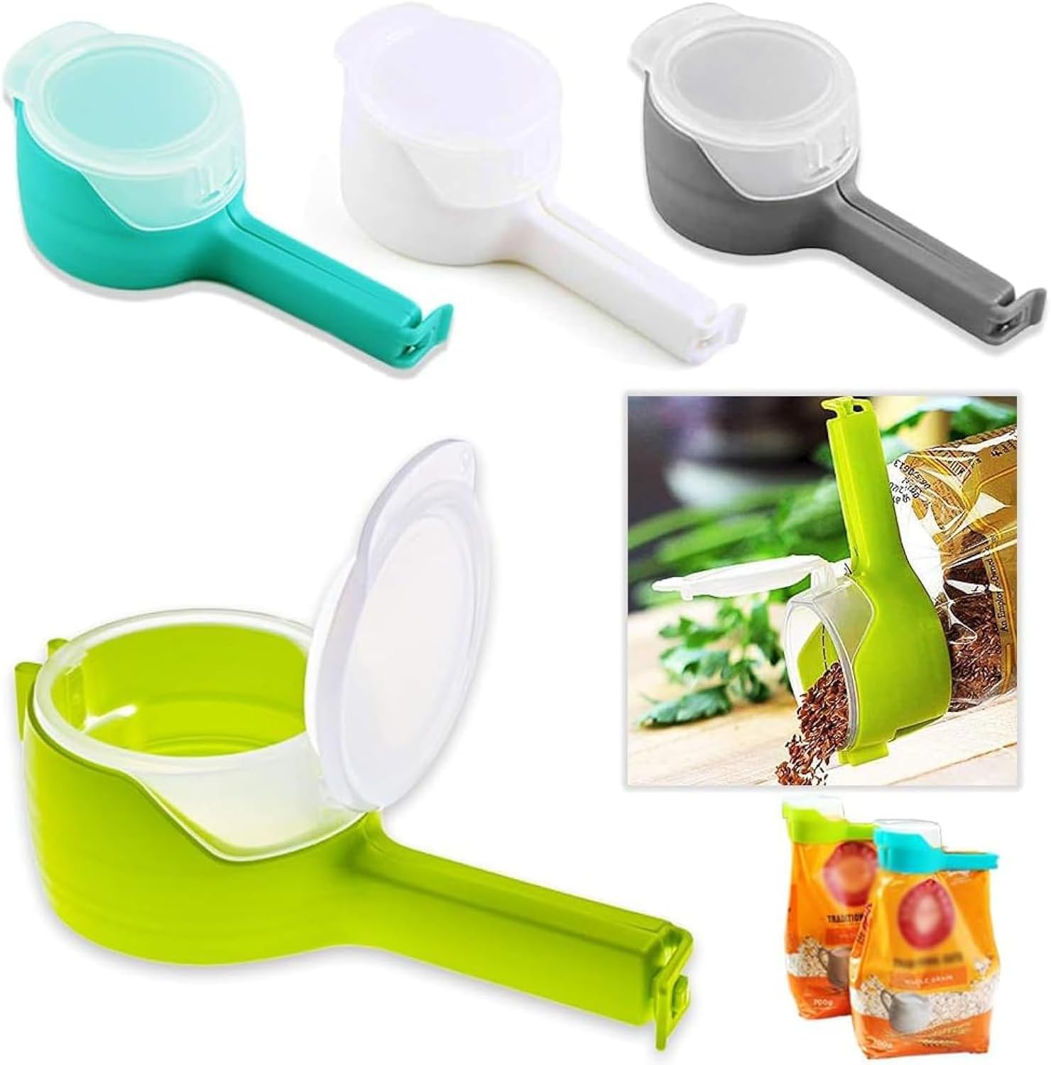 30 stuks voedselklemmen, herbruikbare voedselzakken, clips, clips, sluiting, zak, voor zakken, voor keuken, snoep, snack, opslag