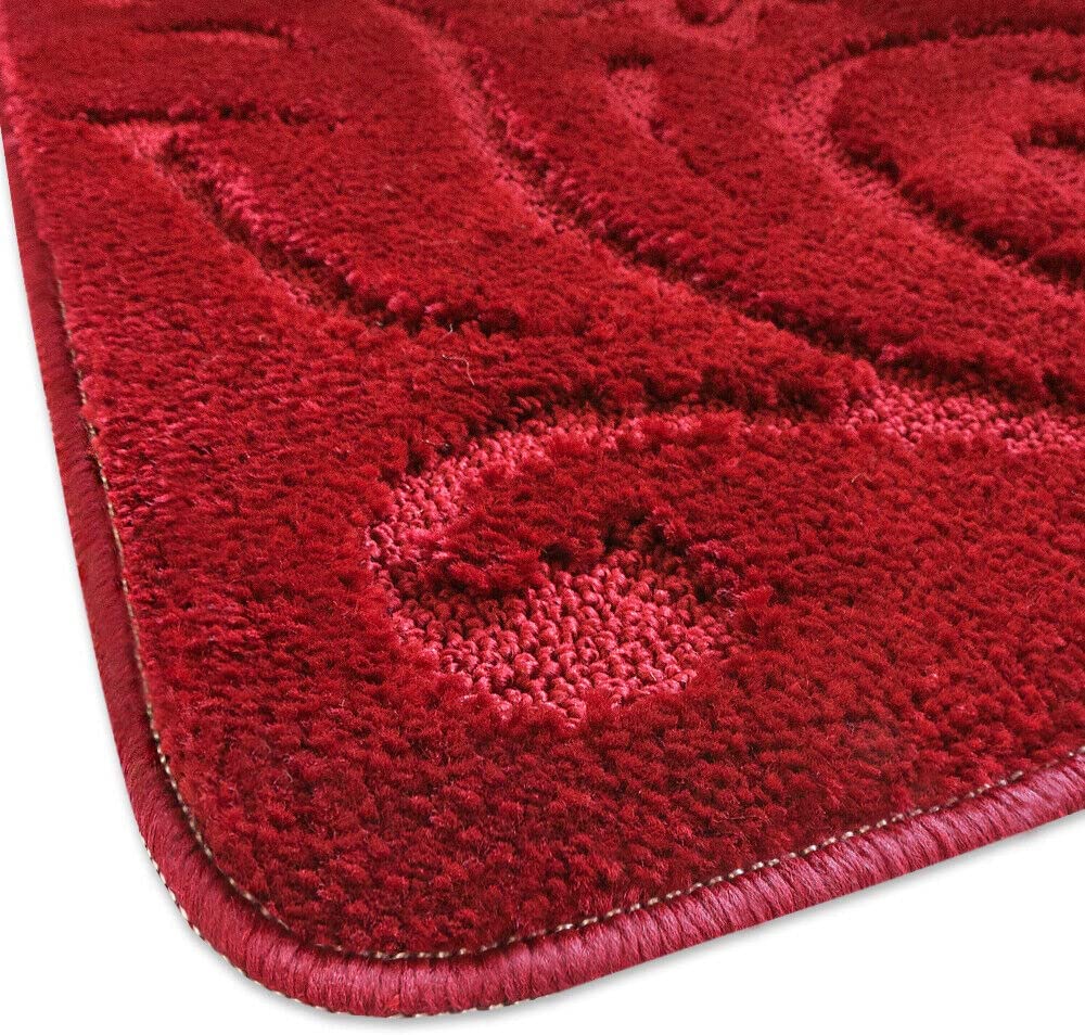 Tapete Banho Macio Moderno Elegante Antiderrapante Absorvente Tapete De Cabeceira 100% Fabricado Em Itália Castanho 65x130 cm - 4