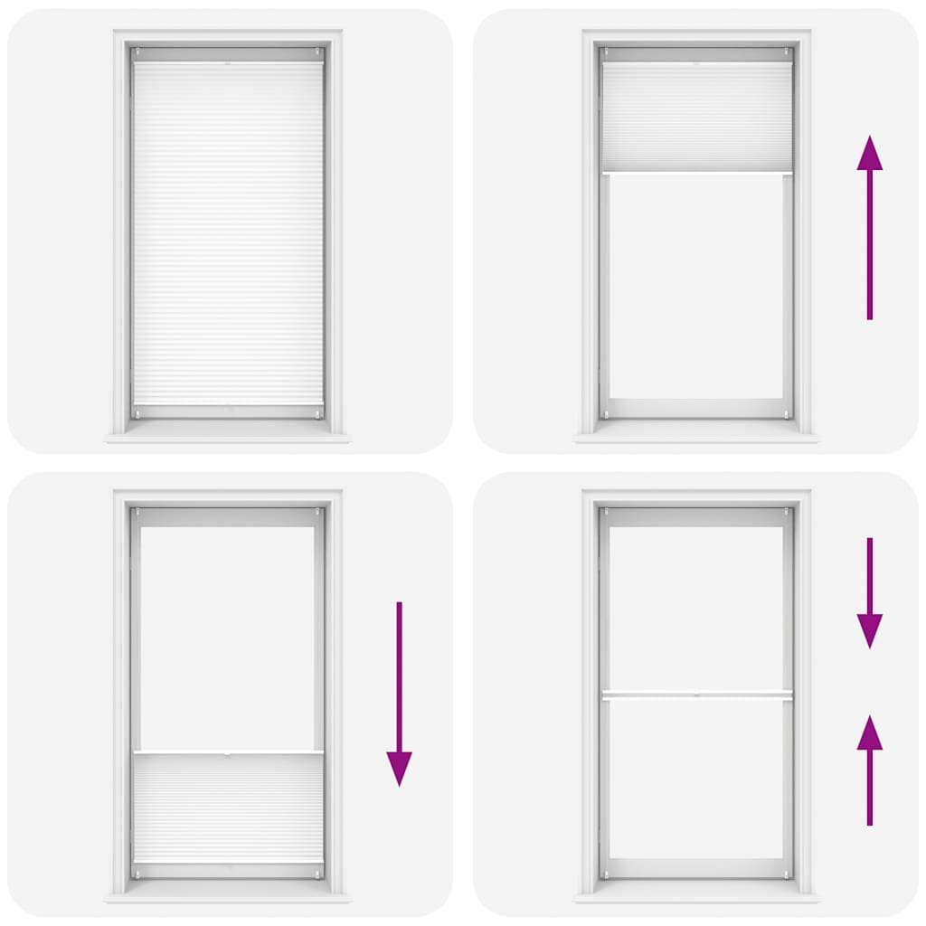 Tenda plissè 110x200cm bianca vidaXL - 6