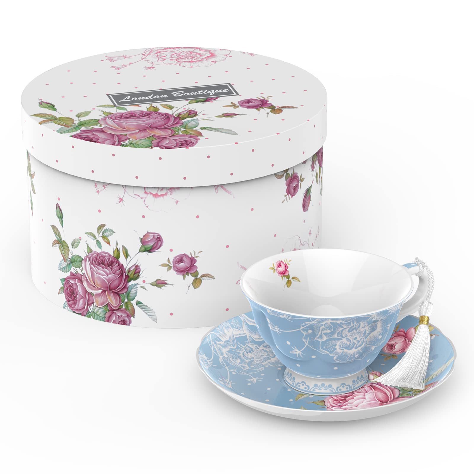 Servizio da colazione, tè e caffè in porcellana Blue Danube China Company - Asta PARADE IV - L