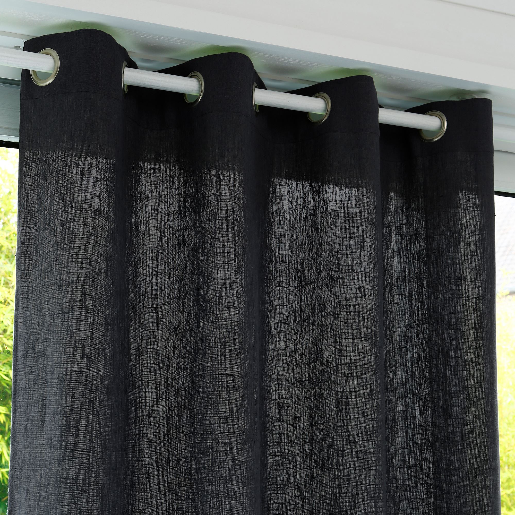 Rideau LIN LAVÉ 135x260 gris anthracite en lin - 2