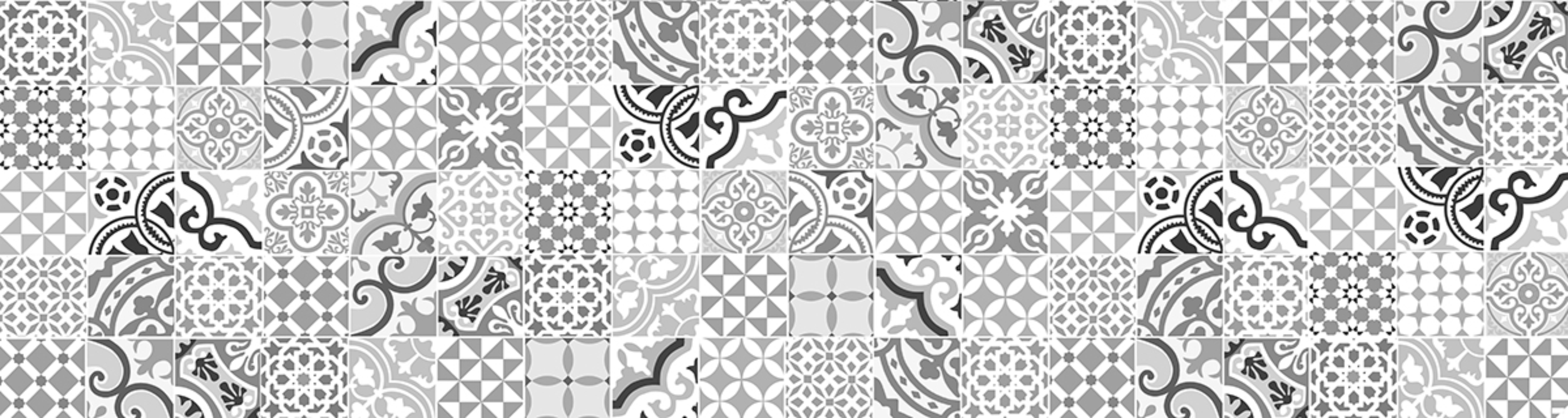 Alfombra de vinilo chamonix 80x300 cm - pvc antideslizante, vinilica para cocina o salón, lavable, estilo hidraúlico
