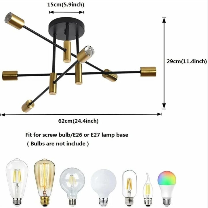 Lustre, Moderne Suspension Luminairede Plafond 6 Pendentif Lumière Montage Industriel Luminaire Plafonnier Suspendu pour Cuisine - 2