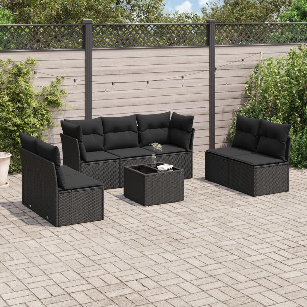 Tidyard Set 4 pz Divani Modulari da Giardino in Polyrattan con