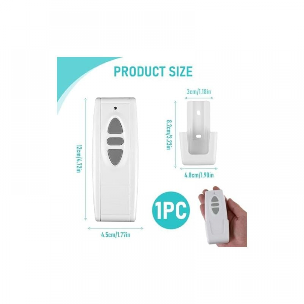 Telecommande Volet Roulant 1810630, Télécommande 433.92 MHz Universelle de Portail, Duplicateur Porte de Garage Telecommande avec 3 Boutons - 2