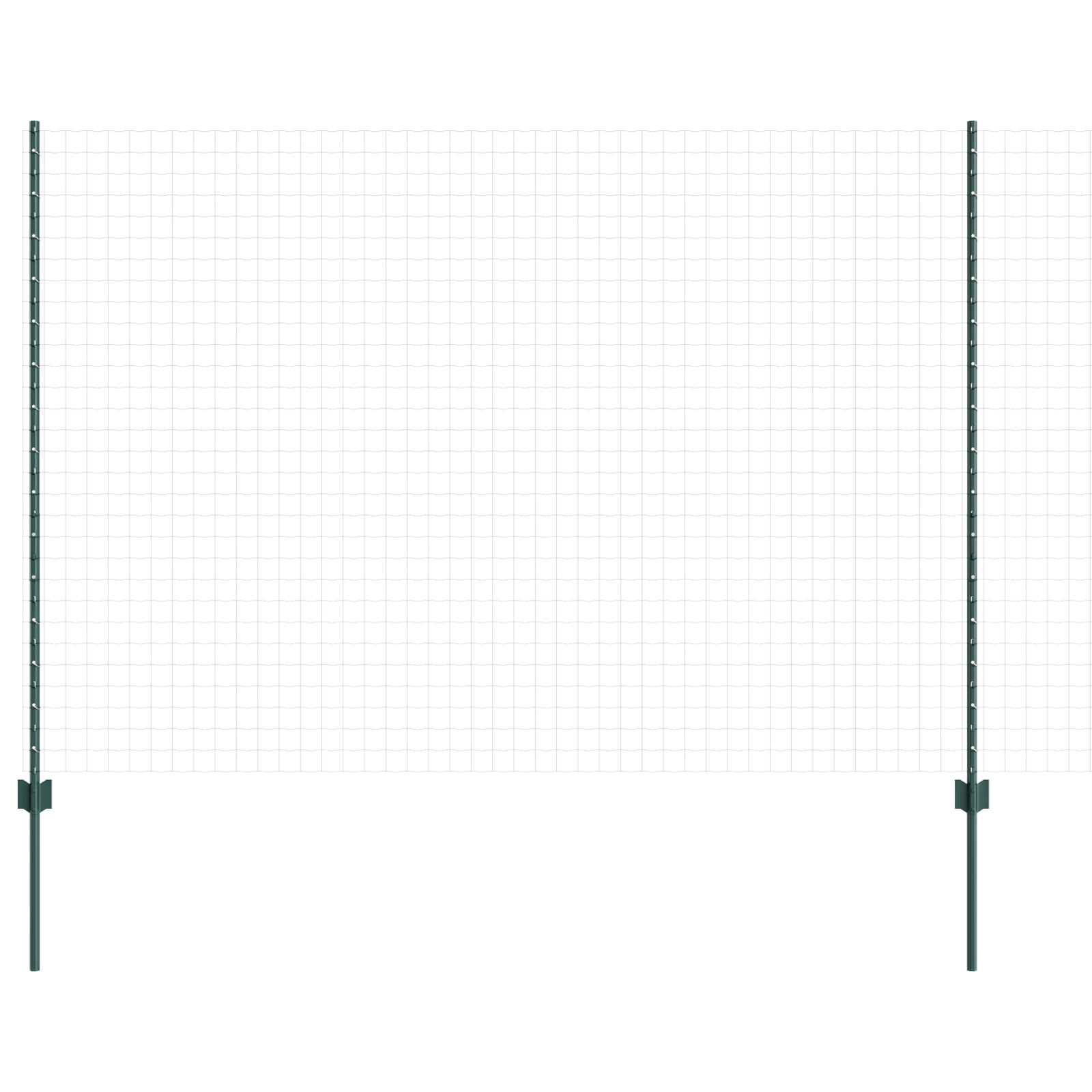 Wbudowany słupek ogrodzeniowy 22 pcs zielony 200 cm vidaXL