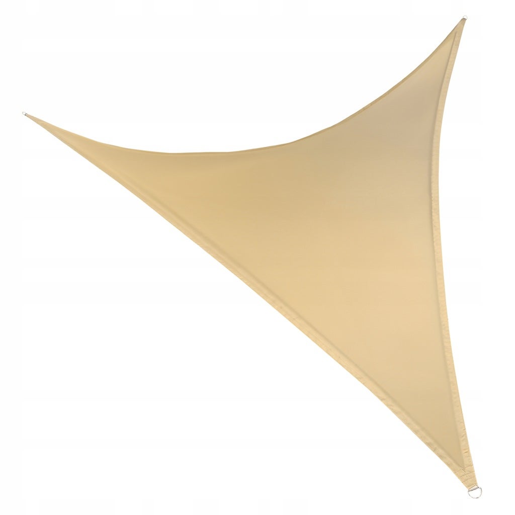 Żagiel przeciwsłoneczny trójkątny ogrodowy UV zacieniacz 3x3x3m beżowy