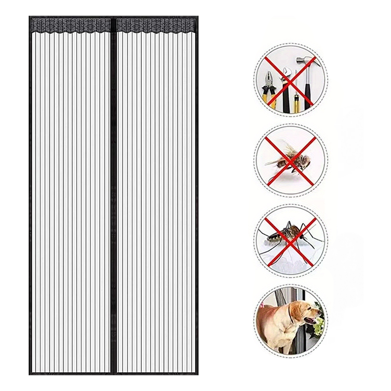 Magnétique Moustiquaire Porte 200 X 185 Cm Fermeture Automatique