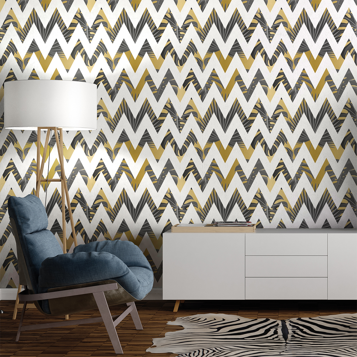 Vinilo tapiz tropical jamaïca - adhesivo de pared - revestimiento sticker mural decorativo - 60x60cm