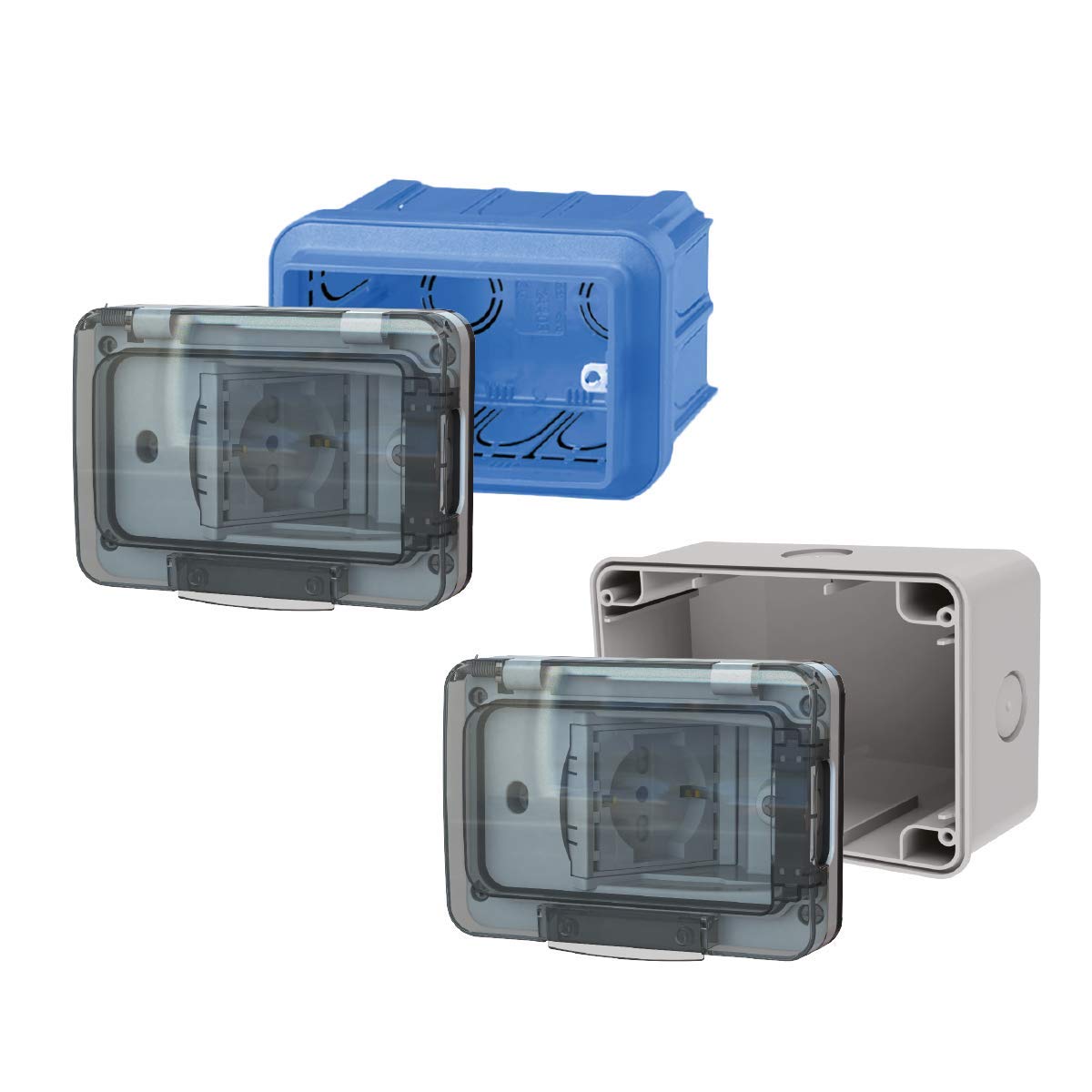 Wide IP55 Bianco con schuko bivalente - 2