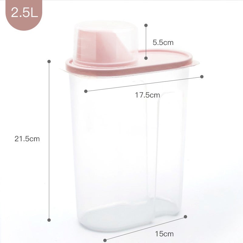 Pudełko do przechowywania detergentów z pokrywką, plastikowy słoik, pojemnik do użytku domowego, wiadro Nordic Pink 2,5 l