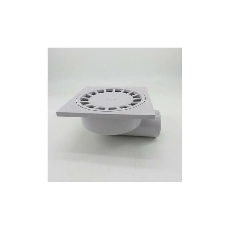 CHOYCLIT Par 200mm X 200mm Sortie 75mm Siphon de Sol Salle de Bains Salle Humide Douche Plastique Pvc1pcs blanc - 3