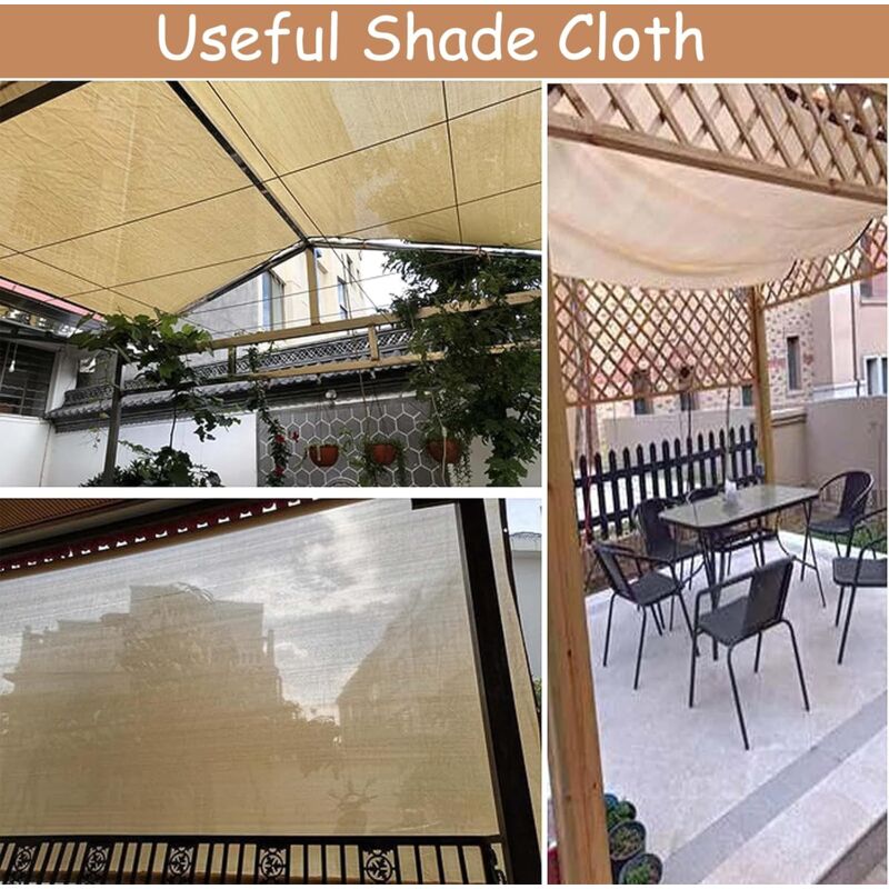 Voile d'ombrage 4 m x 5 m – Confortable pour les yeux et facile à installer – Résistante au vent et aux déchirures – - 4