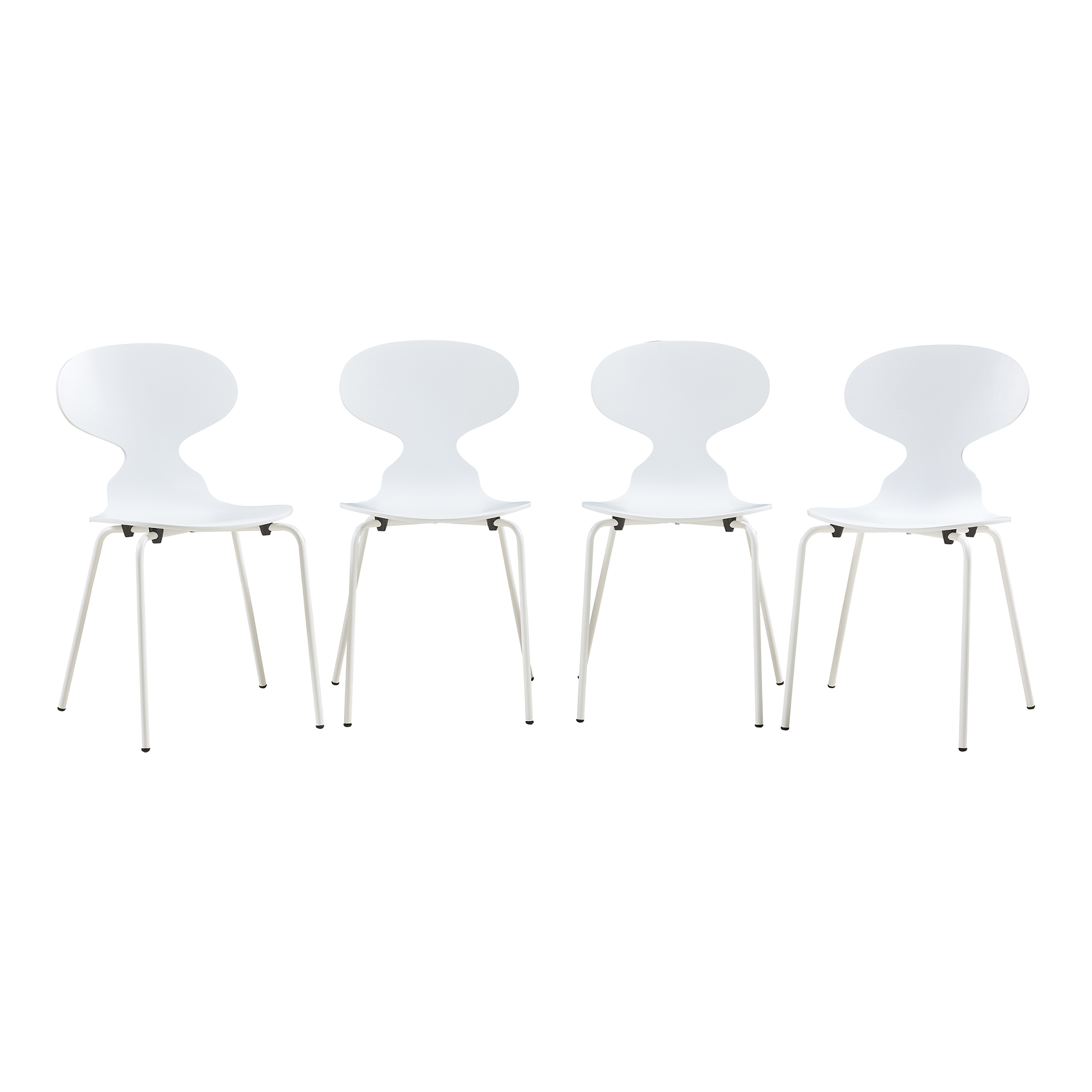 Tangkula Lot De 4 Chaises De Salle à Manger Empilables Toutes Saisons