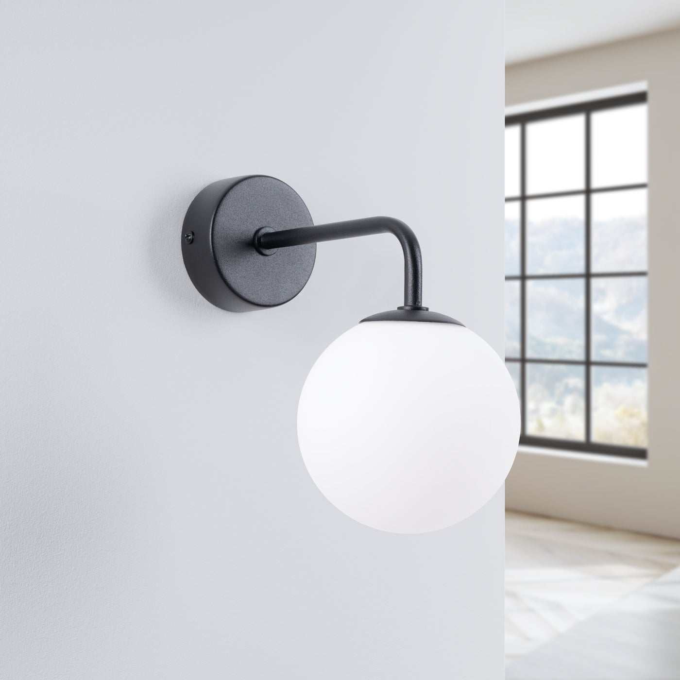 Kinkiet BEALY 1 czarny LED 4000K - 12x22x21cm Sollux