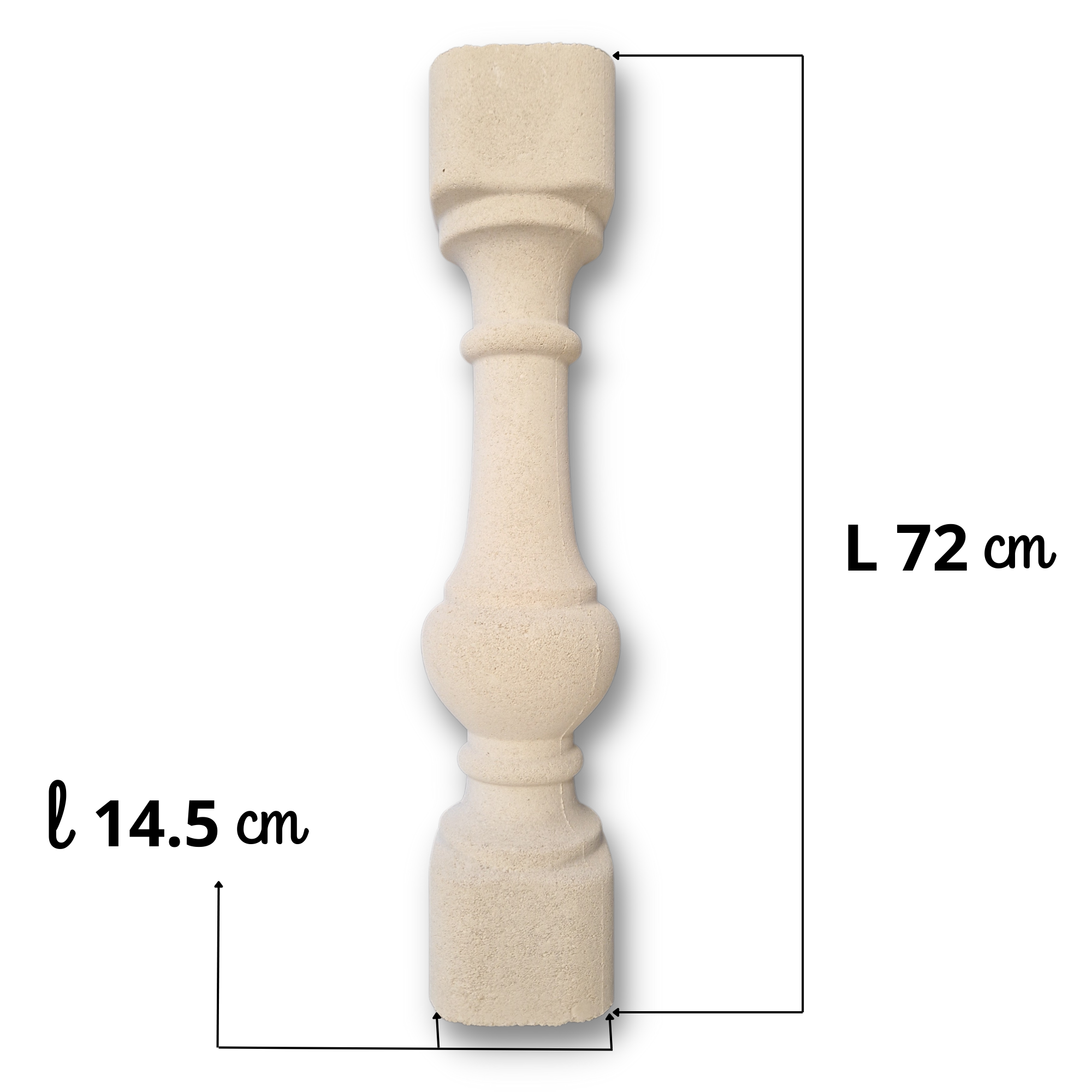BALUSTRES B72 - hauteur 94cm ( lot de 1 mètre linéaire) - 3