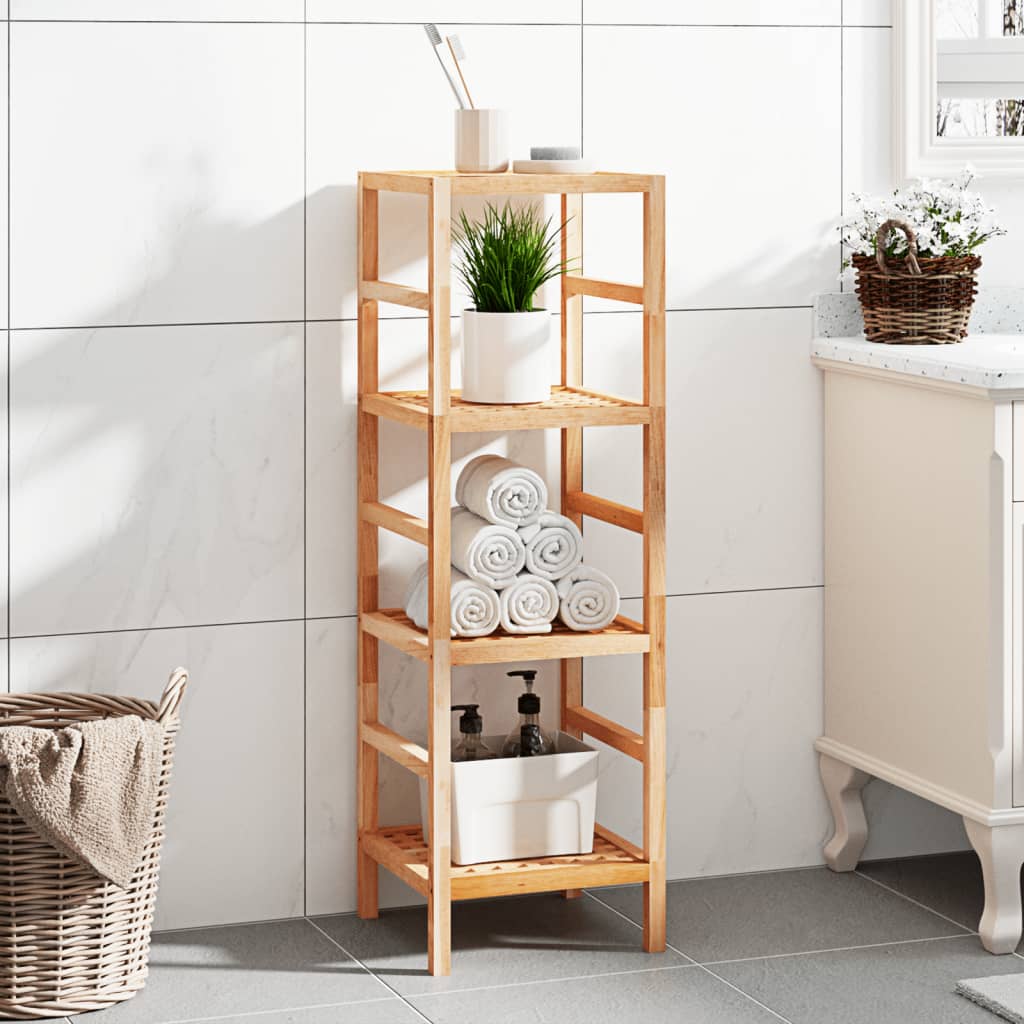 Maison exclusive - estantería de baño madera maciza de nogal 35,5x35,5x112,5 cm