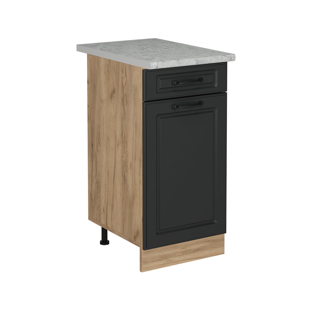Vicco Szafka dolna do kuchni R-Line, Antracytowy domek wiejski, 40 cm BR Marmur