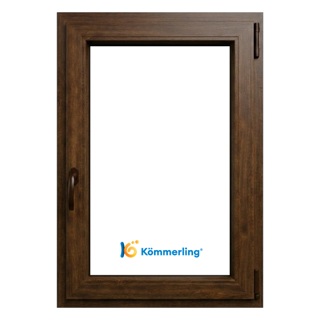 Ventana PVC 800x1200 oscilobatiente derecha nogal | perfil Kommerling ...
