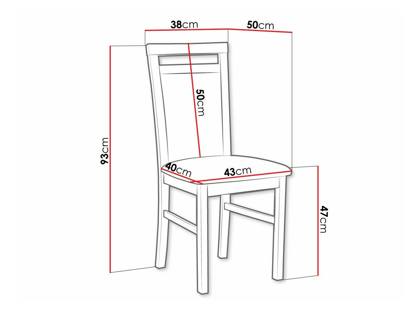Cadeira Victorville 154, 93x43x40cm, Tecido, De madeira, Madeira, Mobiliário já montado - 4