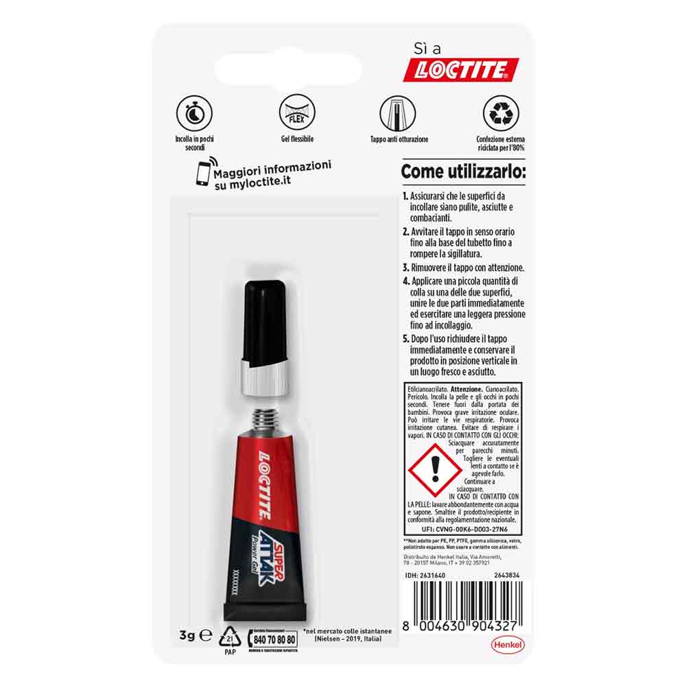 Colle Loctite Superattak Power Gel G 3 - 4