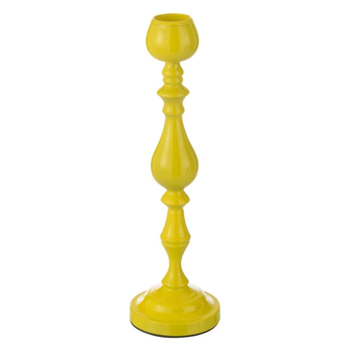 Bougeoir en Métal "Monarchy" 47cm Jaune