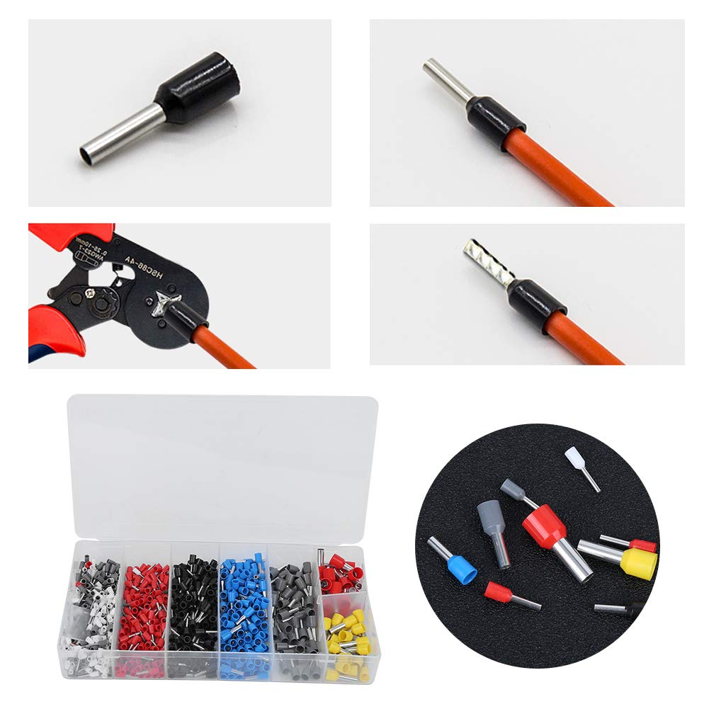 790PCs Terminale isolato Cablaggio Connettore Crimp Ghiera Pala Industriale UType Nylon PVC - 5