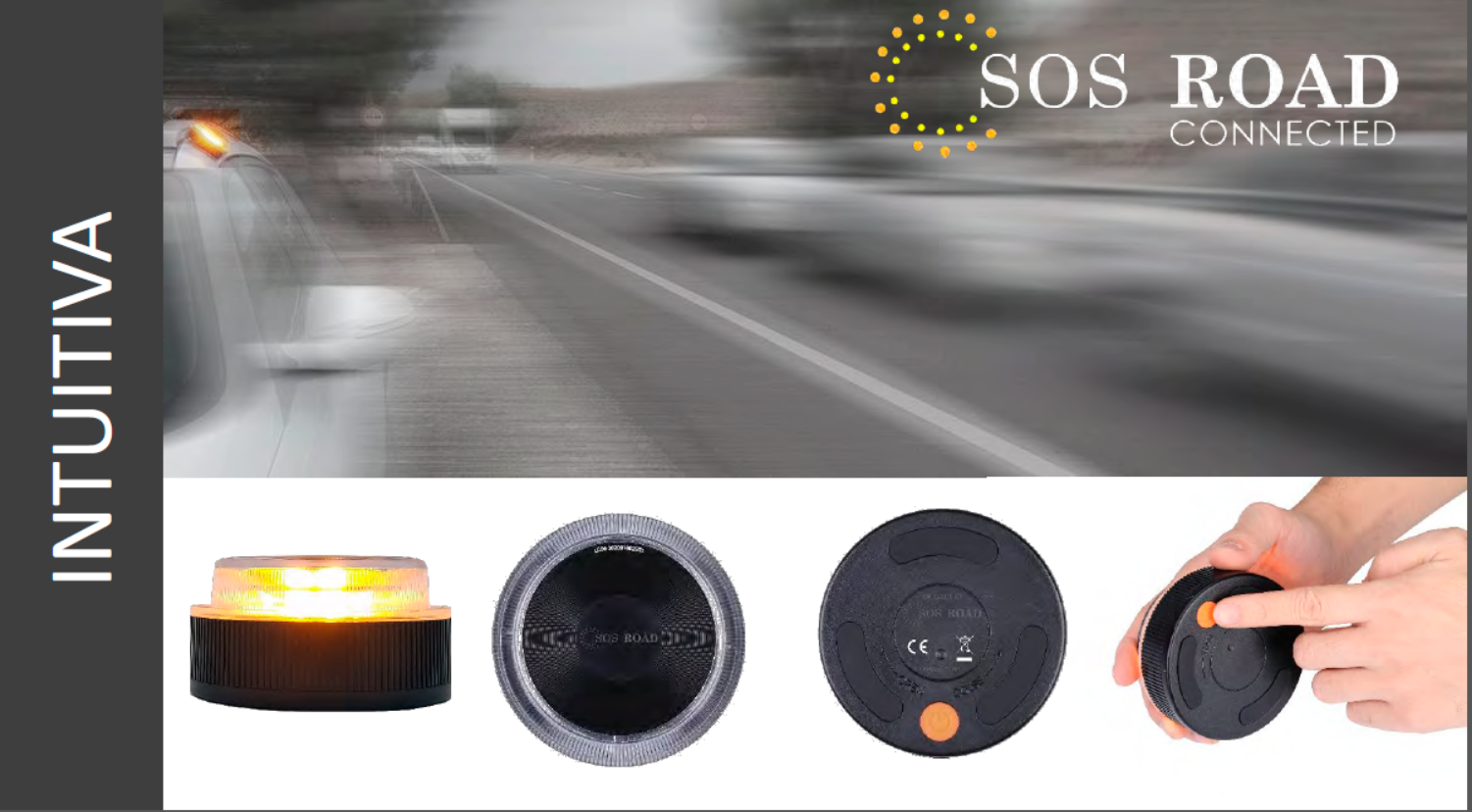 Balise de détresse connectée DGT 3.0 haute visibilité, IP54 (piles incluses) - 6